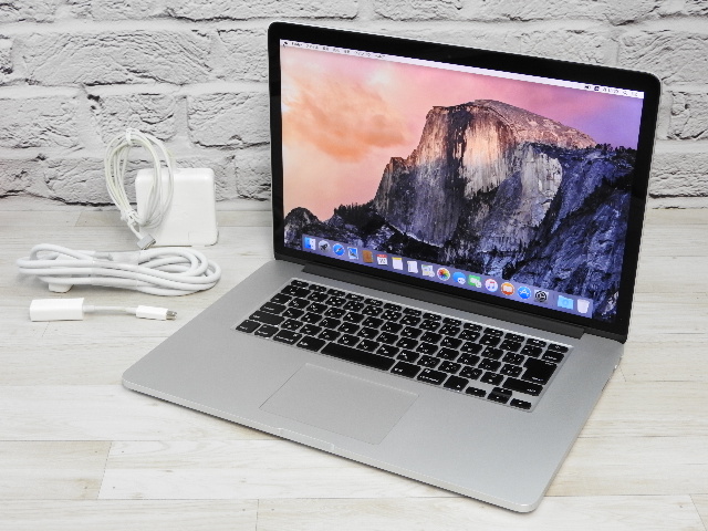 中古 Aランク Apple MacbookPro 超話題新作 Mid 2015 独特な店 SSD512G Retina搭載 15.4インチ メモリ16G i7