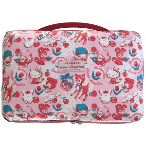 トラベルポーチ 旅行用ポーチ 圧縮袋 衣類圧縮袋 スイマーxサンリオ 人気 キャラクター コラボデザイン 可愛い SWIMMER SANRIO 衣類 タオル 洋服 コンパクト収納 簡単 圧縮 旅行 圧縮ポーチ トラ