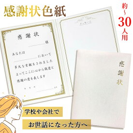 【マラソン中P5倍】色紙 感謝状 20〜30人用 メッセージ 寄せ書き リアル 賞状 二つ折り 卒業 卒部 お祝い 感謝 お礼 引退 卒部 退職 会社 学校 イベント 手書き ギフト 【▲】/感謝状色紙