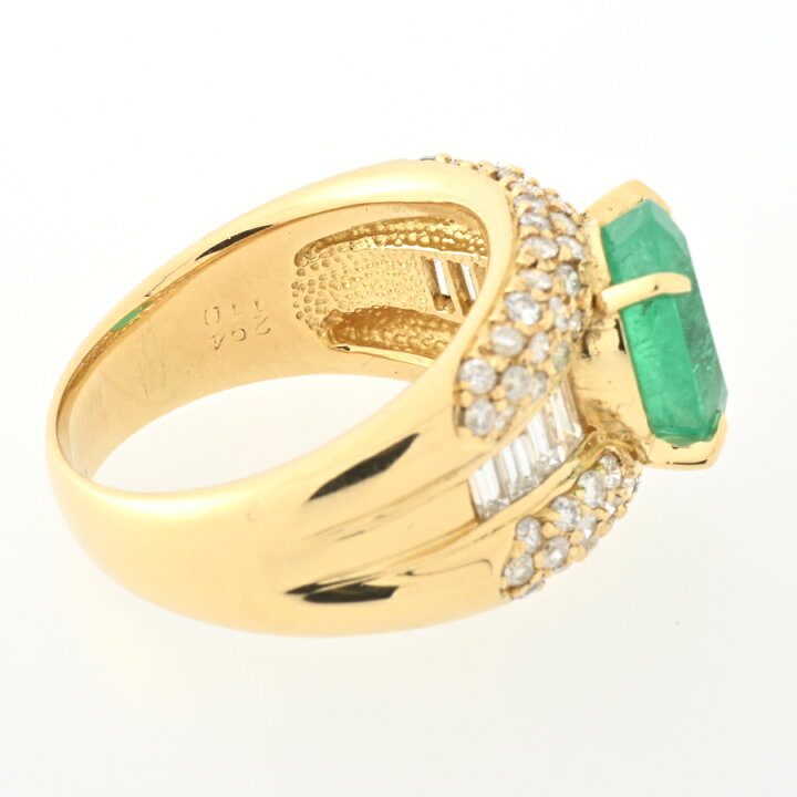 楽天市場】K18 エメラルド リング E=2.94ct D=1.10ct #13 【中古 