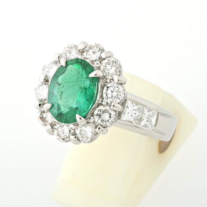 楽天市場】Pt900 エメラルド リング E=1.72ct D=1.67ct ＃12 【中古 