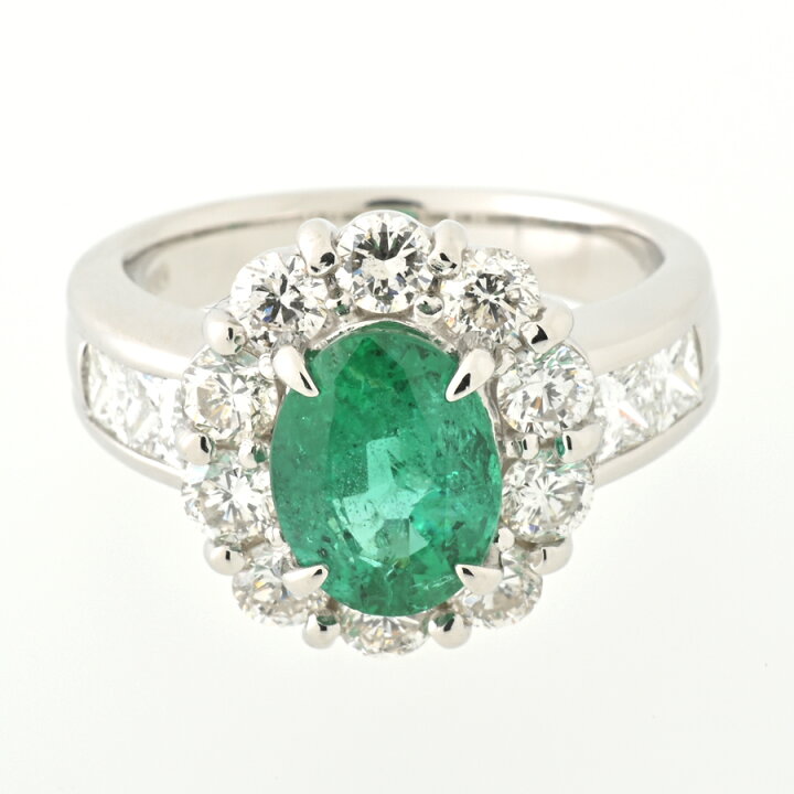 楽天市場】Pt900 エメラルド リング E=1.72ct D=1.67ct ＃12 【中古 