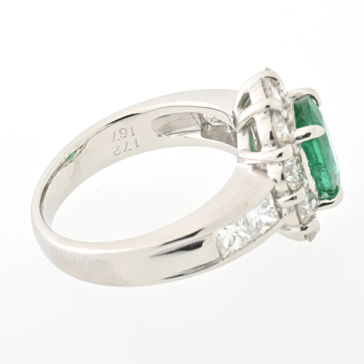 楽天市場】Pt900 エメラルド リング E=1.72ct D=1.67ct ＃12 【中古 
