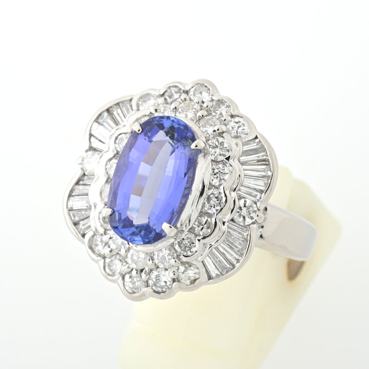楽天市場】Pt900 タンザナイト リング T=2.61ct D=1.38ct #15 【中古  