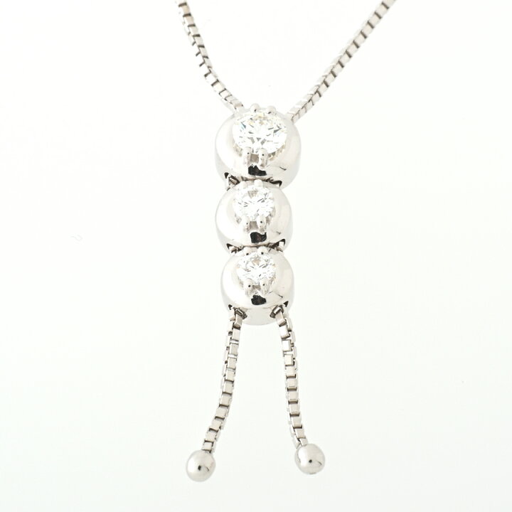 楽天市場】タサキ ネックレス K18WG ダイヤ 0.34ct ～51 cm 【中古  