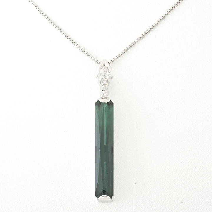 楽天市場】Pt850/900 トルマリン ネックレス T=4.42ct D=0.12ct 40cm 