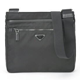 プラダ / PRADA Re-Nylon x サフィアーノレザー ショルダーバッグ 2VH251　ナイロン/レザー　ブラック　【中古】 商品番号 E-155536　新入荷