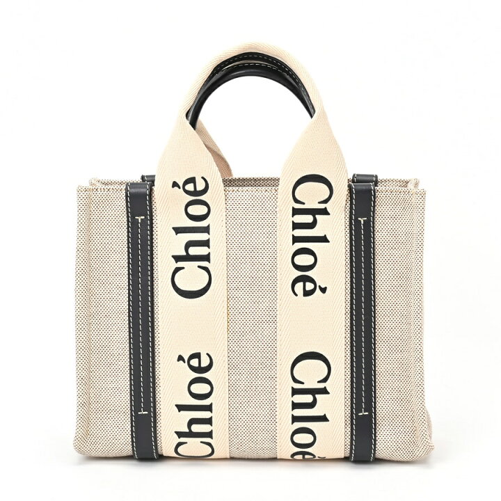 楽天市場】クロエ / Chloe ウッディ スモール トートバッグ リネン 