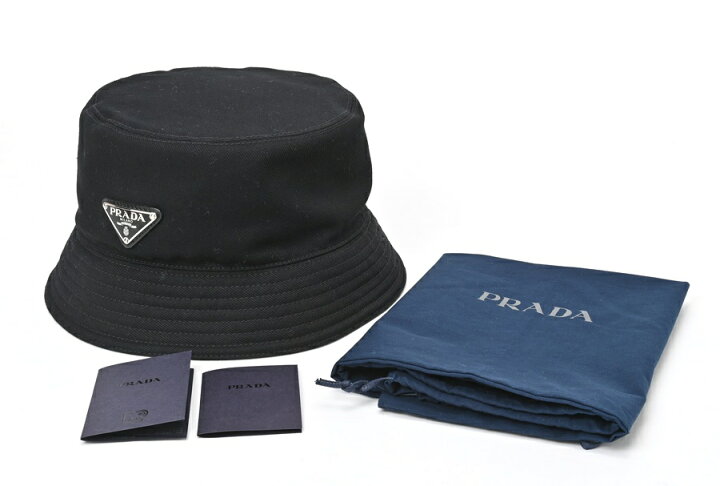 楽天市場】プラダ / PRADA ドリル バケットハット トライアングル ロゴ 