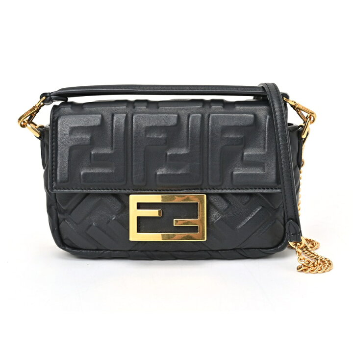 楽天市場】フェンディ / FENDI バゲット ブラックレザー バッグ  