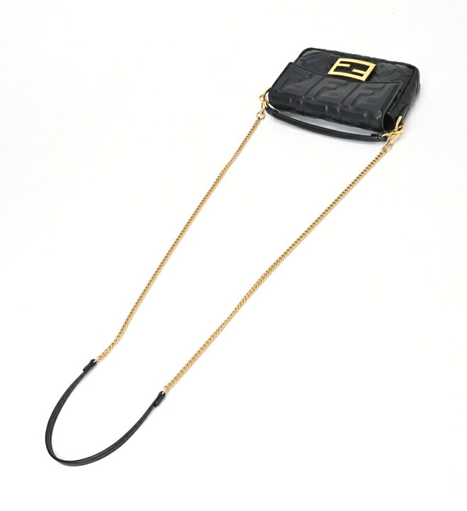 楽天市場】フェンディ / FENDI バゲット ブラックレザー バッグ 