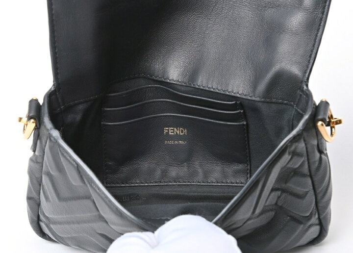 楽天市場】フェンディ / FENDI バゲット ブラックレザー バッグ  
