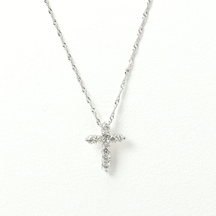 楽天市場】Pt850 / Pt900 ネックレス ダイヤモンド 0.30ct クロス 