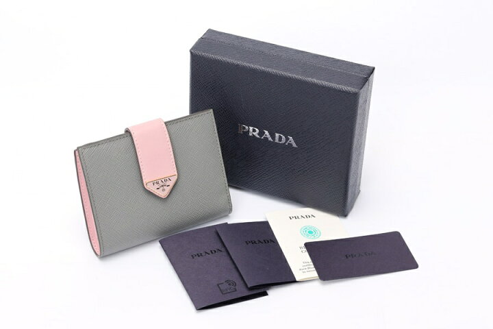楽天市場】【中古】 プラダ / PRADA サフィアーノタブ 折り財布  
