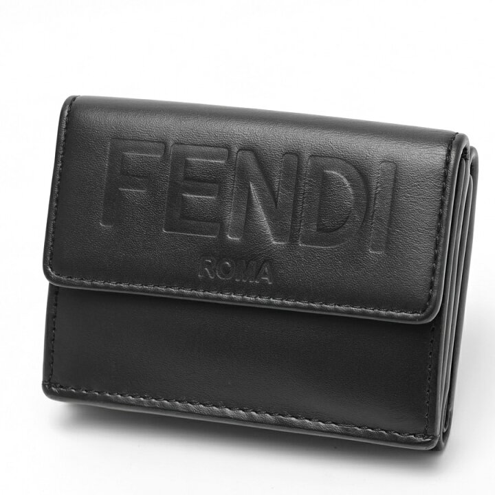 楽天市場】【中古】 フェンディ / FENDI エンボス ロゴ 三つ折り財布 