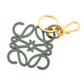 【中古】 ロエベ / LOEWE アナグラム チャーム / キーリング C821232X06　カーフ　グリーン系 商品番号 S-159378　値下げ