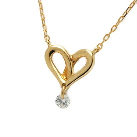 【中古】アーカー/AHKAH　フィルージュ ハート プチ スウェイ プレーンクリスマス限定 ダイヤモンド ネックレス　VC1388010100　K18YG　イエローゴールド　L-159535　新入荷