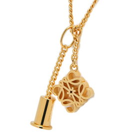 【中古】ロエベ/LOEWE　アナグラム パーソナライゼーション ネックレス　メタル　ゴールド　S-159736　新入荷