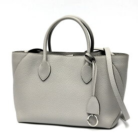 【中古】 ボナベンチュラ / BONAVENTURE ミア トートバッグ 27 シュリンクカーフレザー　ライトグレー系 商品番号 RI-159963　新入荷