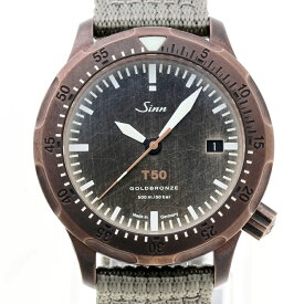 【中古】 ジン / Sinn　T50 ゴールドブロンズ T50.GOLDBRONZE グレー　自動巻き　世界限定300本 商品番号 A-159798　新入荷