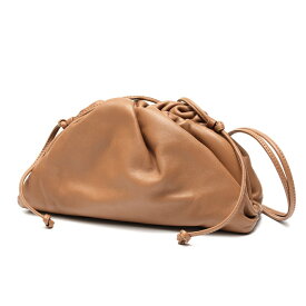 【中古】 ボッテガヴェネタ　ミニ ザ ポーチ ストラップ付きレザー製ミニクラッチバッグ 585852　カーフレザー　キャメル系 商品番号 RI-159965　新入荷