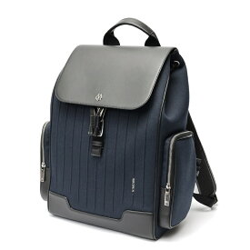 【中古】 リモワ / RIMOWA フラップ バックパック ラージ リュックサック キャンバス/フルグレインレザー　ネイビー/ブラック 新入荷