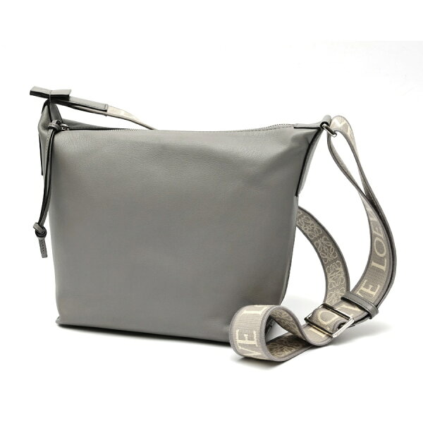 【中古】 ロエベ / LOEWE  キュービィ クロスボディバッグ スモール  ショルダーバッグ  サプルスムースカーフ/ジャカード　グレー系  値下げ