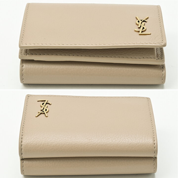 タイニーモノグラム 三つ折り財布 668935 ゴールド金具