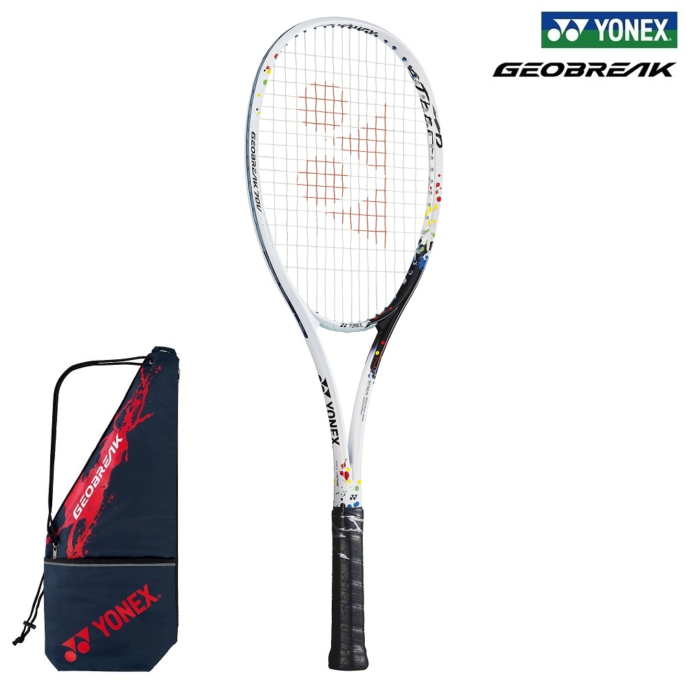 YONEX ヨネックス ソフトテニスラケット GEOBREAK 70V  STEER（ジオブレイク70Vステア）GEO70V-S（553：ホワイト/ダークN）前衛タイプ ネットプレーヤー ボレー 軟式ラケット  軟式テニスラケット 軟式テニス ソフトテニス | トーモンスポーツ　楽天市場店