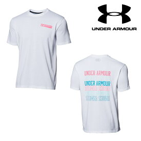 UNDER ARMOUR アンダーアーマー UA ヘビー ウエイト チャージド コットン グラフィック Tシャツ トレーニング メンズ 1365069（100：WHT/PNS）Tシャツ アンダーアーマーTシャツ