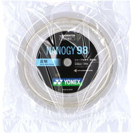 YONEX ヨネックス バドミントン ストリング（ガット）ナノジー98 200m ロール NBG98-2 巻き 人気 お得 シルバーグレー ヨネックスストリング ヨネックスガット