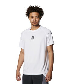 アンダーアーマー カリー テック ロゴ ショートスリーブTシャツ（バスケットボール/MEN）1384724 100：White / Black ステフィン・カリー コレクション バスケットTシャツ バスケTシャツ カリーTシャツ ステフィンカリーTシャツ トレーニングシャツ 練習着 オシャレ着