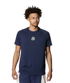 アンダーアーマー カリー テック ロゴ ショートスリーブTシャツ（バスケットボール/MEN）1384724 410：Midnight Navy ステフィン・カリー コレクション バスケットTシャツ バスケTシャツ カリーTシャツ ステフィンカリーTシャツ トレーニングシャツ 練習着 オシャレ着 NBA