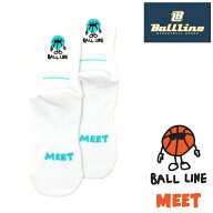 【25年NEW】オンザコート ボールライン バスケット BALL LINE ミドルソックス BLS289 ホワイト/ミント ME…