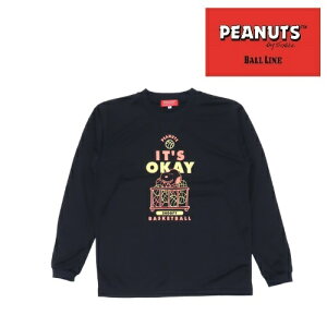 30%OFF�I�y25�N�H�~NEW�z�I���U�R�[�g �{�[�����C�� �o�X�P�b�g PEANUTS�i�X�k�[�s�[�j×BALL LINE �����O�X���[�u�V���c PNU6721 �u���b�N �s�[�i�b�c ����T �����OT�V���c �X�k�[�s�[����T �X�k�[�s