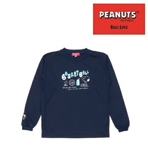 30%OFF�I�y25�N�H�~NEW�z�I���U�R�[�g �{�[�����C�� �o�X�P�b�g PEANUTS�i�X�k�[�s�[�j×BALL LINE �����O�X���[�u�V���c PNU6722 �l�C�r�[ �s�[�i�b�c ����T �����OT�V���c �X�k�[�s�[����T �X�k�[�s