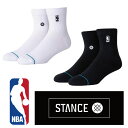 バスケット ソックス NBA stance socks スタンス バスケ ソックス NBA STANCE LOGOMAN ST QTR NBAカジュアルコレクション ソックス 靴下 バスケットボール NBAグッズ スポーツスタイル バッソク 部活 学校 シンプル ワンポイント 無地 メンズ バスケットNBA スタンスソックス
