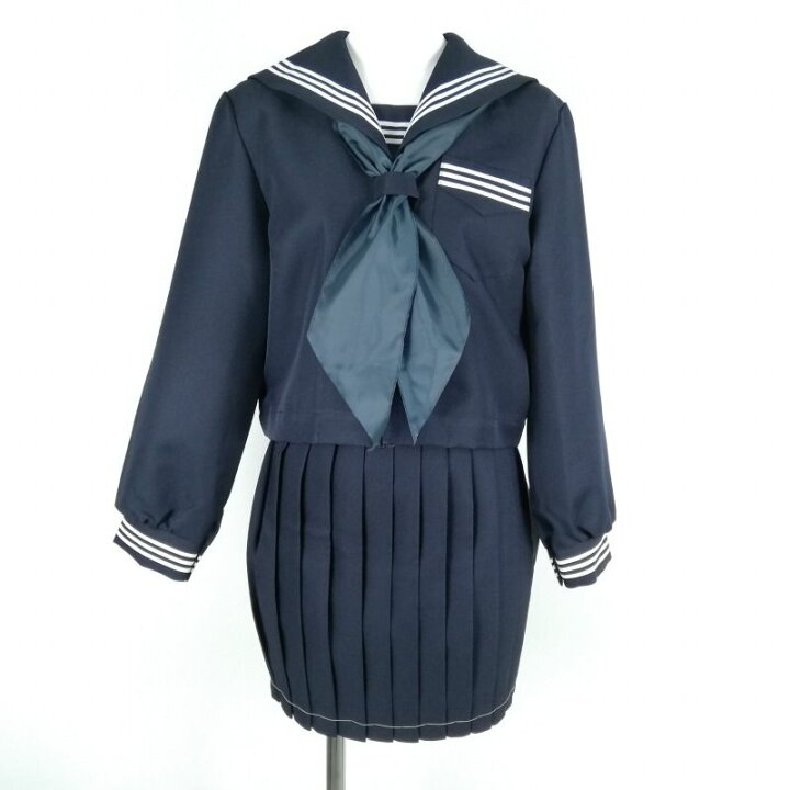 楽天市場】新品 冬 セーラー服 紺 白3本線 前ファスナー tam_1169  