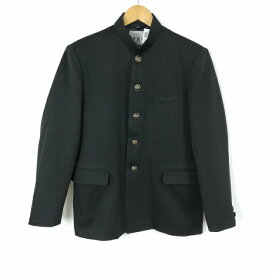 学生服 学ラン 165A 男子 トンボ 上着 標準型学生服 詰襟 カシドス 黒 中古 ランクC a3 JJ6321