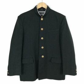 学生服 学ラン 165A 男子 上着 標準型学生服 ラウンドカラー カシドス 黒 中古 ランクC a3 JJ5654