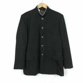 学生服 学ラン 男子 上着 ラウンドカラー カシドス 黒 中古 ランクC a3 JJ5343