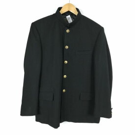 学生服 学ラン 男子 上着 標準型学生服 詰襟 カシドス 黒 中古 ランクC a3 JJ6003