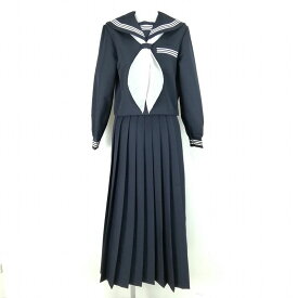 新品 スケバン 冬 セーラー服 ロングスカート ヤンキー 紺 白3本線 上下セット tam_2000_l【白3本線冬セーラー服-冬超ロングスカート】