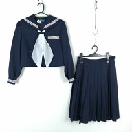 セーラー服 スカート スカーフ 上下3点セット 155A ミッシェルクラン 冬物 白3本線 女子 学生服 中学 高…