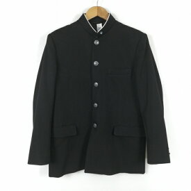 学生服 学ラン 男子 上着 標準型学生服 ラウンドカラー カシドス 黒 中古 ランクC a3 JJ6824