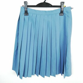 スクールスカート 夏物 w69-丈62 グレー 中学 高校 プリーツ 学生服 制服 女子 中古 HK5516