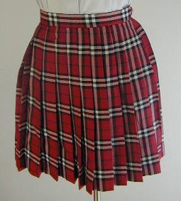 冬・チェックプリーツスカート（40cm丈）tam_s_8211 スカート