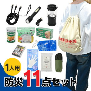 【期間限定!10%OFFクーポン配布中!】 防災セット 1人用 1日 非常用持ち出し袋 保存食 アルミブランケット モバイル充電ライト付き 衛生用品付き 避難リュック 地震 台風対策 自宅避難用