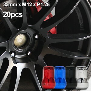 �z�C�[���i�b�g �K�E���Q�h�~ ����h�~7�p�`�� M12xP1.25 33mm 20pcs �A�_�v�^�[�t�� �z�C�[�� �i�b�g 4�� 5�� �X�^���X USDM JDM