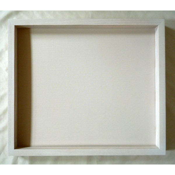 楽天市場】油彩額 油絵用額縁 角箱 F6 （P6,M6) 乳白 ホワイト -新品